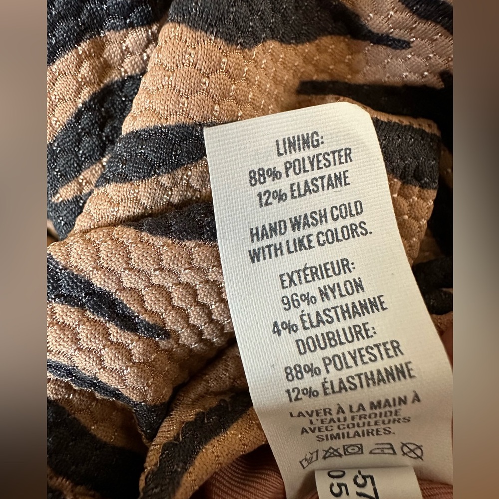 Aerie Pique Animal Print Wrap One Piece Swimsuit Size Small - Picture 10 of 12
